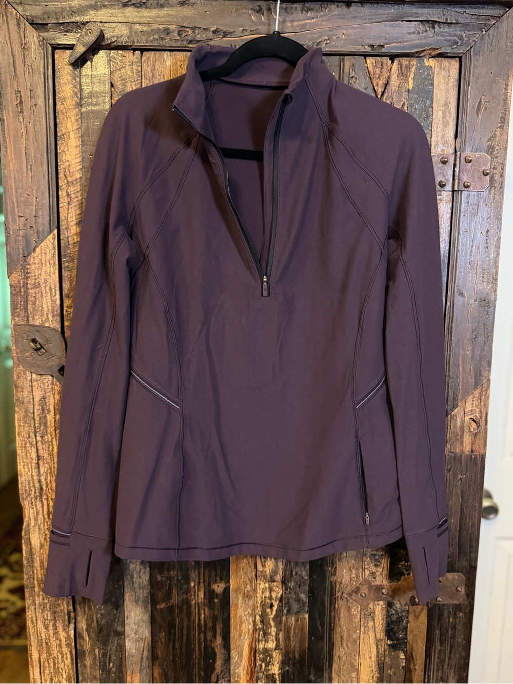 Lululemon Runderful 1/2 Zip Pullover 8 Dark Plum Purple Running Top fall trend